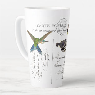 Hummingbird Vögel Fliegen Französisch Ephemera Lat Milchtasse