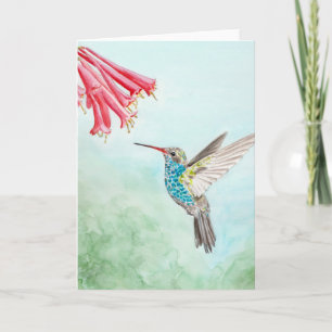 Hummingbird Wasserfarbe Karte