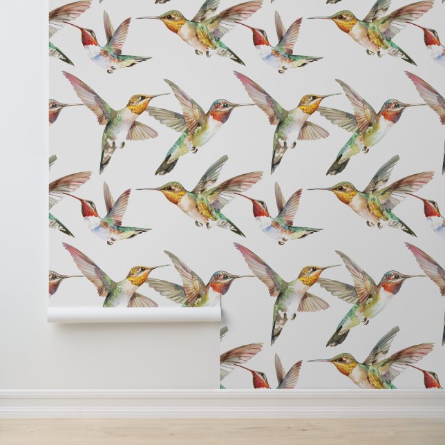 Hummingbird Watercolor Tapete (Anwendung)