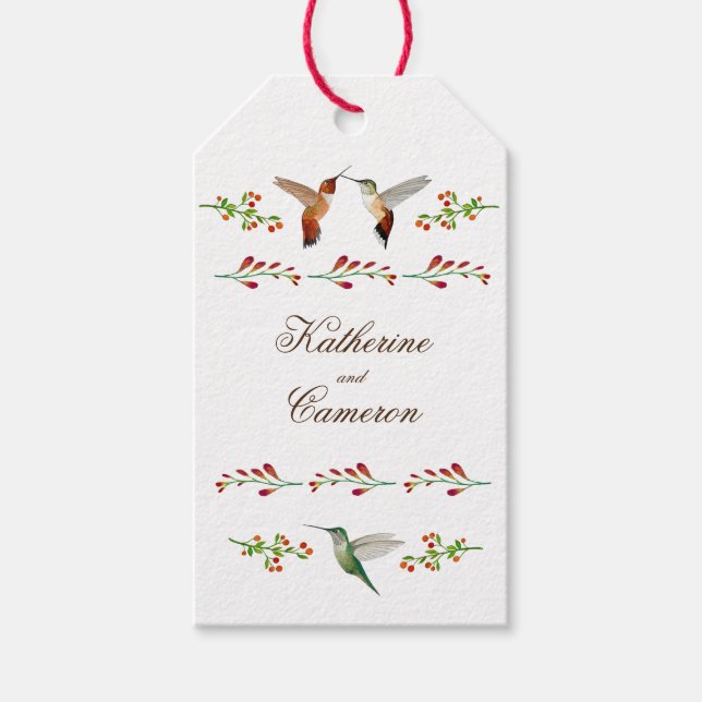 Hummingbird Wedding Geschenkanhänger (Vorderseite)