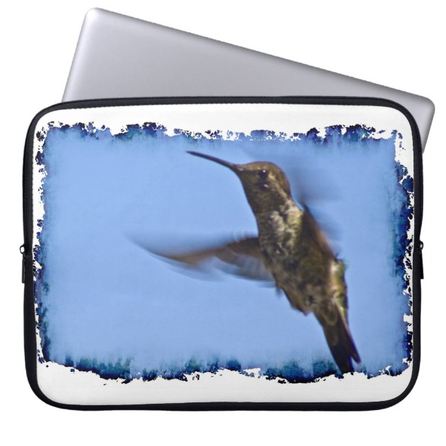 Hummingbird White Edge Laptopschutzhülle (Vorderseite)