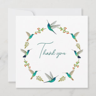 Hummingbird Wreath Vielen Dank Dankeskarte