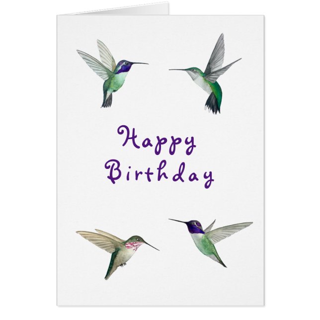 Hummingbirds Birthday Card (Vorne)