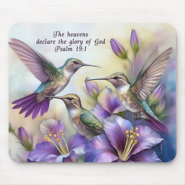 Hummingbirds Christlich Mousepad (Vorne)
