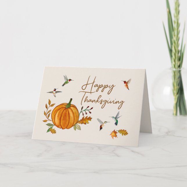 Hummingbirds Erntedank Card Karte (Vorderseite)