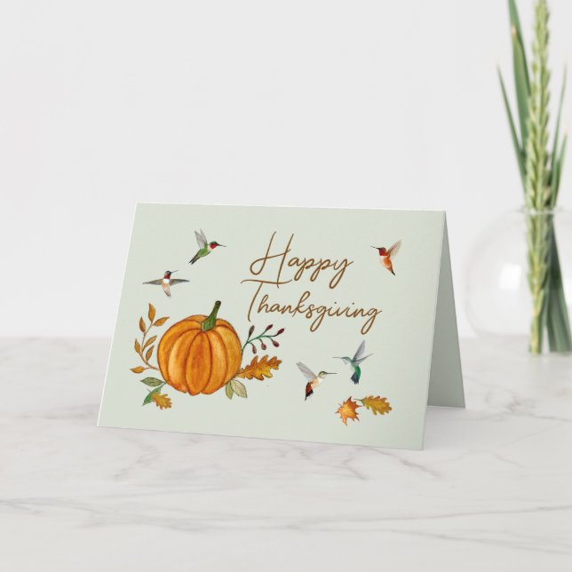 Hummingbirds Erntedank Card Karte (Vorderseite)