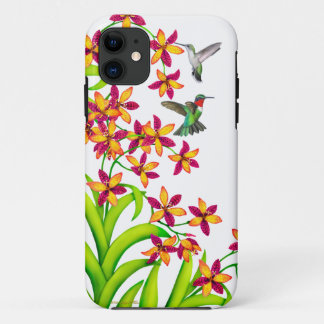 Hummingbirds in Candy Lily Blume iPhone Case