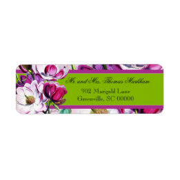 Hummingbirds Magnolias Personalisiert Address Labe
