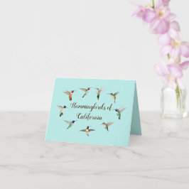 Hummingbirds of California Card Karte