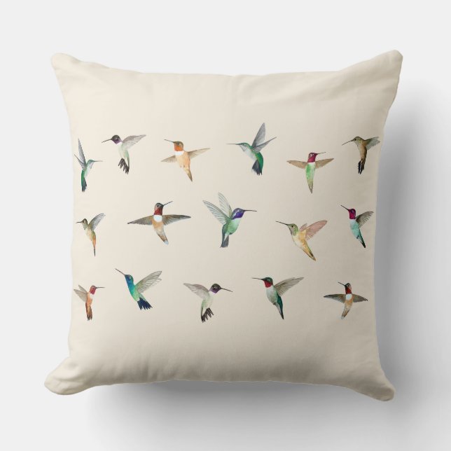 Hummingbirds of North America Throw Kissen (Vorderseite)