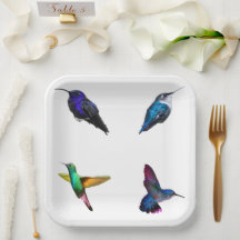 Hummingbirds Schlicht Backpaper Teller