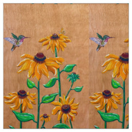 Hummingbirds und Daisy Fabric Stoff
