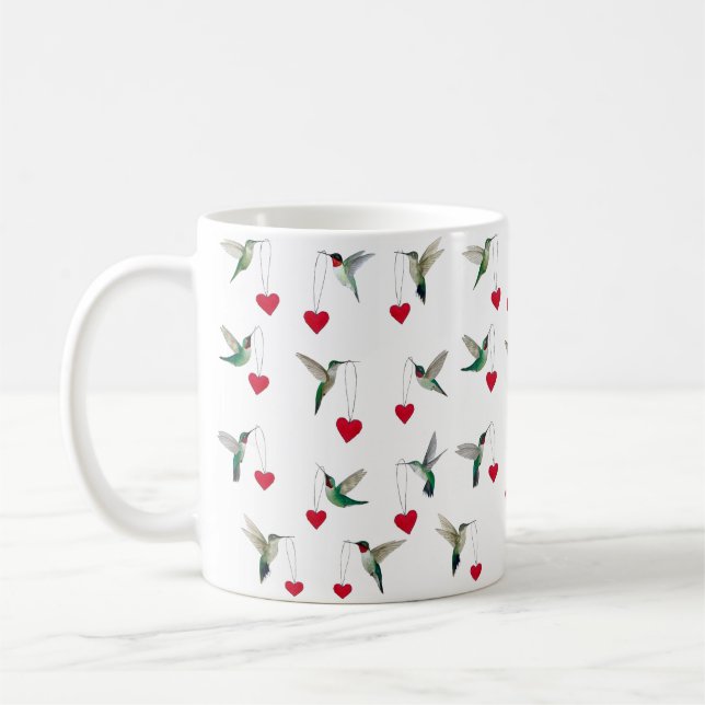 Hummingbirds Valentine's Day Kaffeetasse (Links)