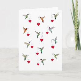 Hummingbirds Valentine's Day Karte