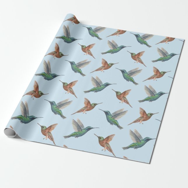 Hummingbirds Wrapping Paper Geschenkpapier (Ungerollt)