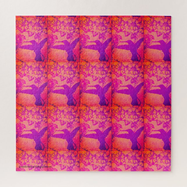 Hummingvögel auf dem Lavendel Pillow (Vertikal)