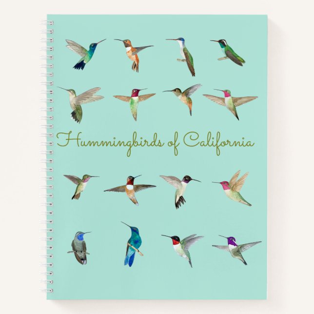Hummingvögel aus Kalifornien Notizbuch (Vorderseite)