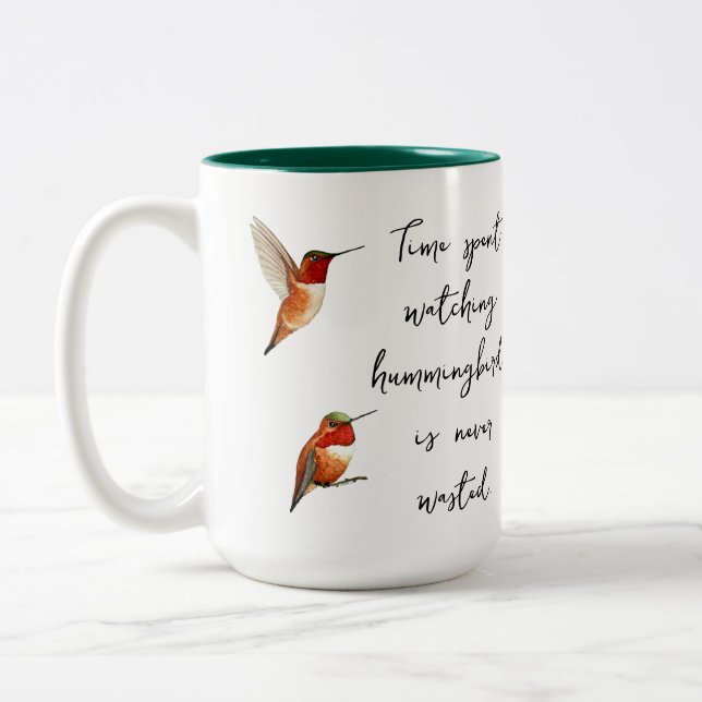 Hummingvögel beobachten zweifarbige tasse (Links)