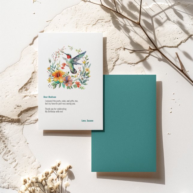 Hummingvögel Blumenkraut Dankeskarte (Von Creator hochgeladen)