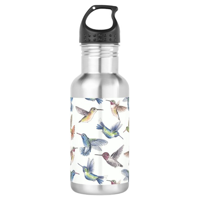 Hummingvögel Edelstahlflasche (Vorderseite)