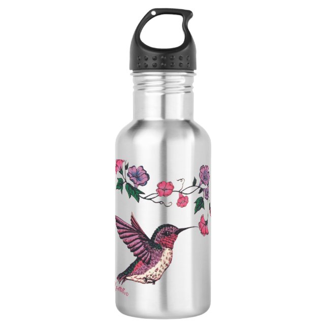 Hummingvogel Edelstahlflasche (Vorderseite)