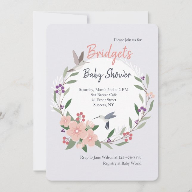 Hummingvögel Einladung (Vorderseite)