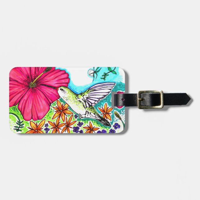 Hummingvogel Gepäckanhänger (Vorderseite horizontal)