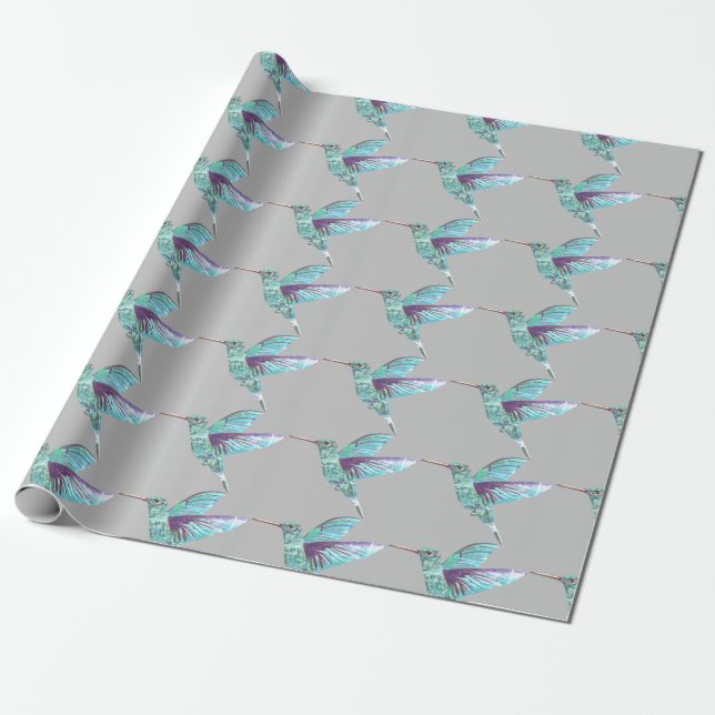 Hummingvogel Geschenkpapier (Ungerollt)
