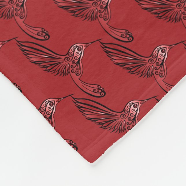 Hummingvögel II Fleecedecke (Ecke)
