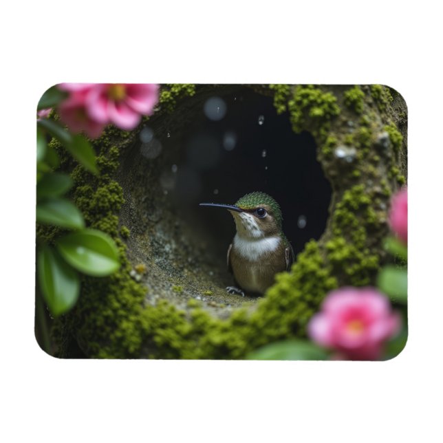 Hummingvogel im Nest Magnet (Horizontal)