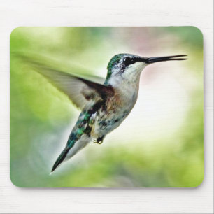 Hummingvogel in der Mitte-Luft-Maus-Pad Mousepad