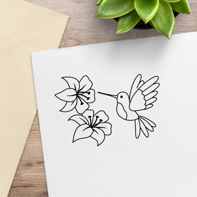 Hummingvogel in der Nähe von Blume Gummistempel (Von Creator hochgeladen)