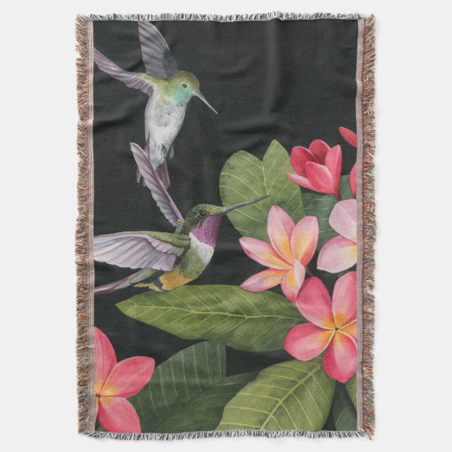 Hummingvögel in der Plumeria Decke (Vorderseite Vertikal)