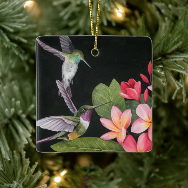 Hummingvögel in der Plumeria Keramikornament (Baum)