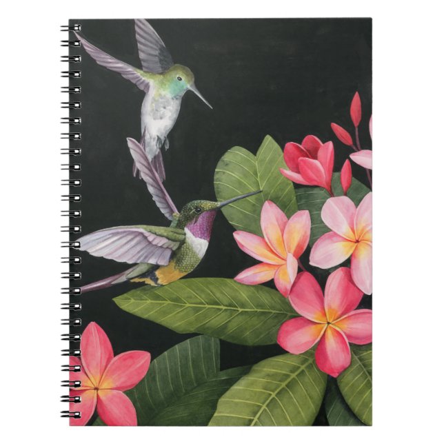 Hummingvögel in der Plumeria Notizblock (Vorderseite)