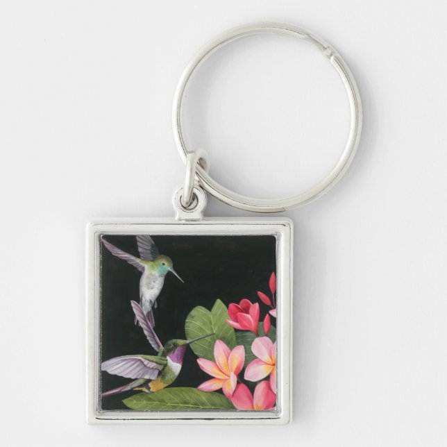 Hummingvögel in der Plumeria Schlüsselanhänger (Vorne)
