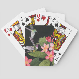 Hummingvögel in der Plumeria Spielkarten