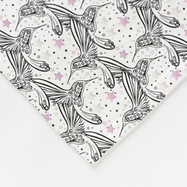 Hummingvögel IV Fleecedecke (Ecke)