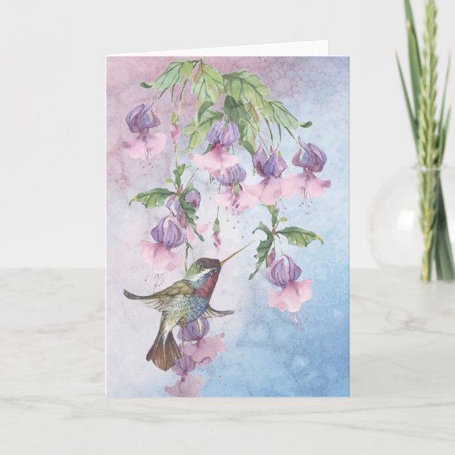 Hummingvogel Karte (Vorderseite)