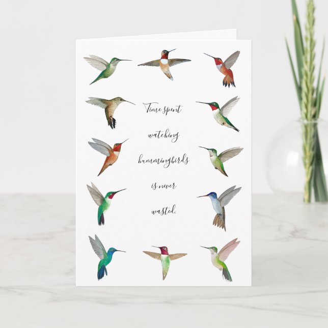 Hummingvögel Karte (Vorderseite)