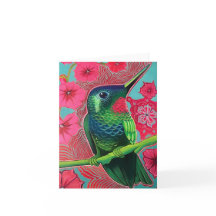 Hummingvogel mit Petunias