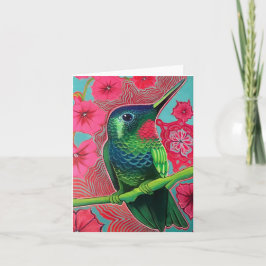 Hummingvogel mit Petunias Karte