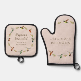 Hummingvogel Ofenhandschuh & Topflappen-Set