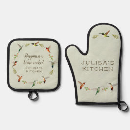 Hummingvogel Ofenhandschuh & Topflappen-Set
