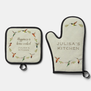 Hummingvogel Ofenhandschuh & Topflappen-Set