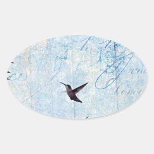 Hummingvogel Ovaler Aufkleber