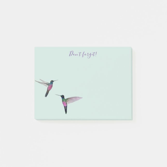 Hummingvogel Post-it Klebezettel (Vorderseite)