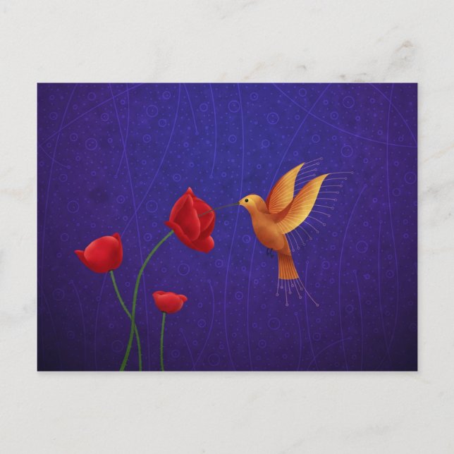 Hummingvogel Postkarte (Vorderseite)