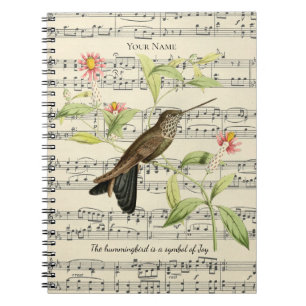 Hummingvogel-Symbol für Freudenanerkenntnis Notizblock