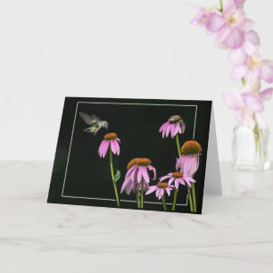 Hummingvogel und Bienenfreiblume Karte